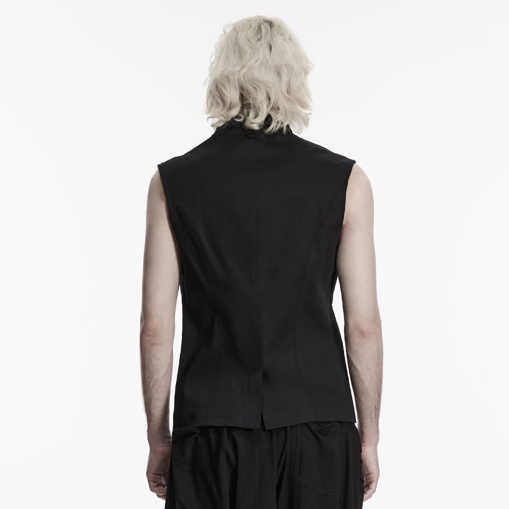 Gilet con zip e rivetti a forma di teschio cyberpunk da uomo PUNK RAVE