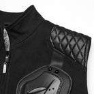 PUNK RAVE Men's Cyberpunk Stand Collar Armour Splice Vest