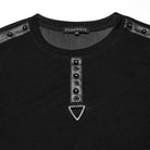 PUNK RAVE Men's Cyberpunk Studded Sheer Mesh Vest Black