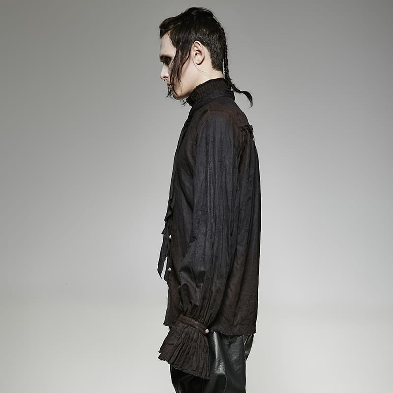 PUNK RAVE Men's Do Old Style Steampunk Tie Shirt