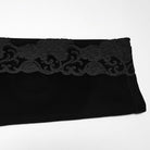 PUNK RAVE Men's Gothic Applique Lace-up Side Zipper Pants Black