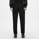 PUNK RAVE Men's Gothic Applique Trimmed Slim Pants