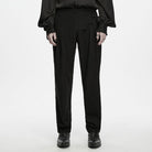 PUNK RAVE Men's Gothic Asymmetric Batwing Pleated Pants