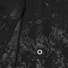 PUNK RAVE Men's Gothic Asymmetric Printed Puff Sleeved Shirt Black