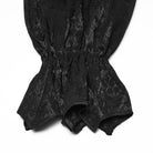 PUNK RAVE Men's Gothic Asymmetric Printed Puff Sleeved Shirt Black