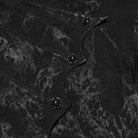 PUNK RAVE Men's Gothic Asymmetric Printed Puff Sleeved Shirt Black