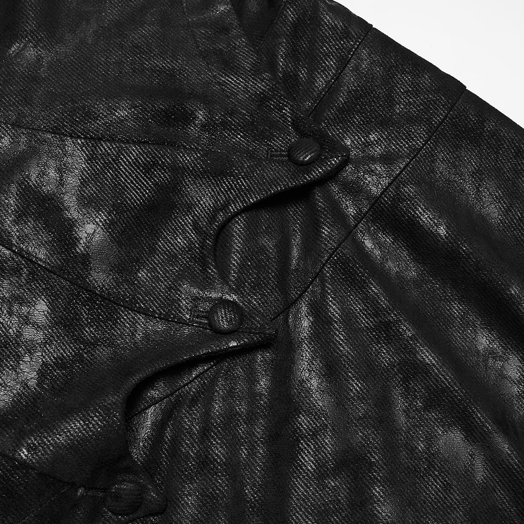 PUNK RAVE Men's Gothic Bat Wing Hooded Cloak