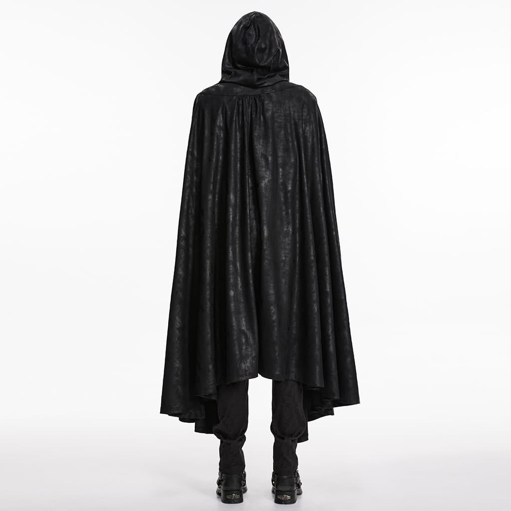 PUNK RAVE Men's Gothic Bat Wing Hooded Cloak