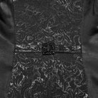 PUNK RAVE Men's Gothic Batlike Hem Jacquard Waistcoat