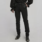 PUNK RAVE Men's Gothic Buckle Jacquard Pants