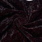 PUNK RAVE Men's Gothic Buckle-up Strap Retro Velvet Waistcoat Black-Red