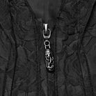 PUNK RAVE Men's Gothic Buckle Zip Rose Waistcoat