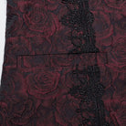 PUNK RAVE Men's Gothic Buckle Zip Rose Waistcoat Red
