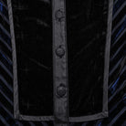 PUNK RAVE Men's Gothic Contrast Color Faux Leather Splice Velvet Shirt