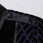 PUNK RAVE Men's Gothic Contrast Color Faux Leather Splice Velvet Shirt