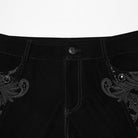 PUNK RAVE Men's Gothic Crochet Floral Printed Pants