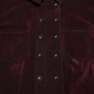 PUNK RAVE Men's Gothic Double-breasted Puff Sleeved Shirt Red