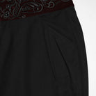 PUNK RAVE Men's Gothic Embroidered Patchwork Pants Black-Red