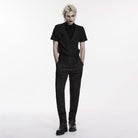 PUNK RAVE Men's Gothic Embroidered Pleated Pants