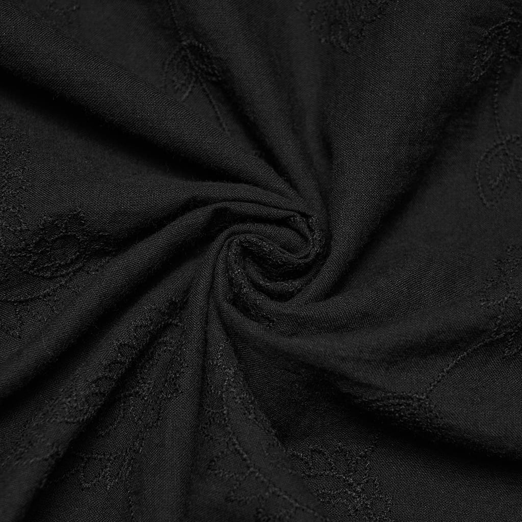 Camicia ampia da uomo PUNK RAVE in stile gotico con scollo profondo e ricami, nera