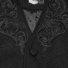 PUNK RAVE Men's Gothic Embroidered Single-breasted Stand Collar Cloak