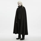 PUNK RAVE Men's Gothic Embroidered Single-breasted Stand Collar Cloak