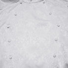 PUNK RAVE Men's Gothic Embroidered Stand Collar Shirt with Detachable Tie White