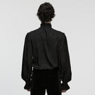 PUNK RAVE Men's Gothic Embroidered Studded Puff Sleeved Shirt