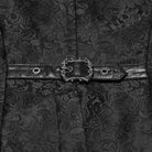 PUNK RAVE Men's Gothic Eyelet Buckle Strap Chain Jacquard Vest