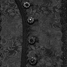 PUNK RAVE Men's Gothic Eyelet Buckle Strap Chain Jacquard Vest