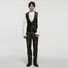 PUNK RAVE Men's Gothic Floral Cross Lace Necktie