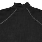 PUNK RAVE Men's Gothic Floral Decal Stand Collar Lantern Sleeved Shirt Black