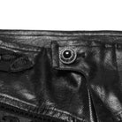 PUNK RAVE Men's Gothic Floral Embroidered Buckle Strap Pants