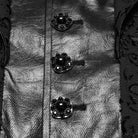 PUNK RAVE Men's Gothic Floral Embroidered Buckle-up Vest