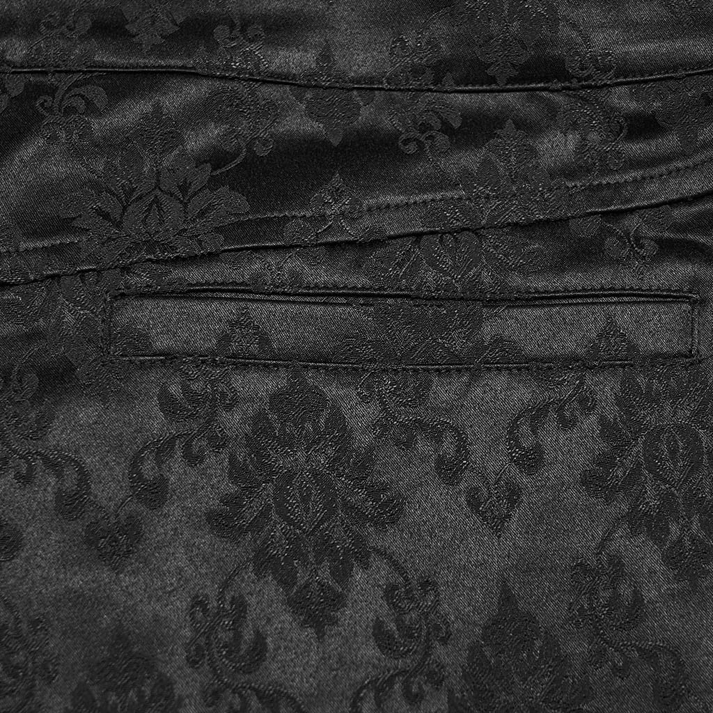 Pantaloni doppiopetto da uomo PUNK RAVE in jacquard floreale gotico