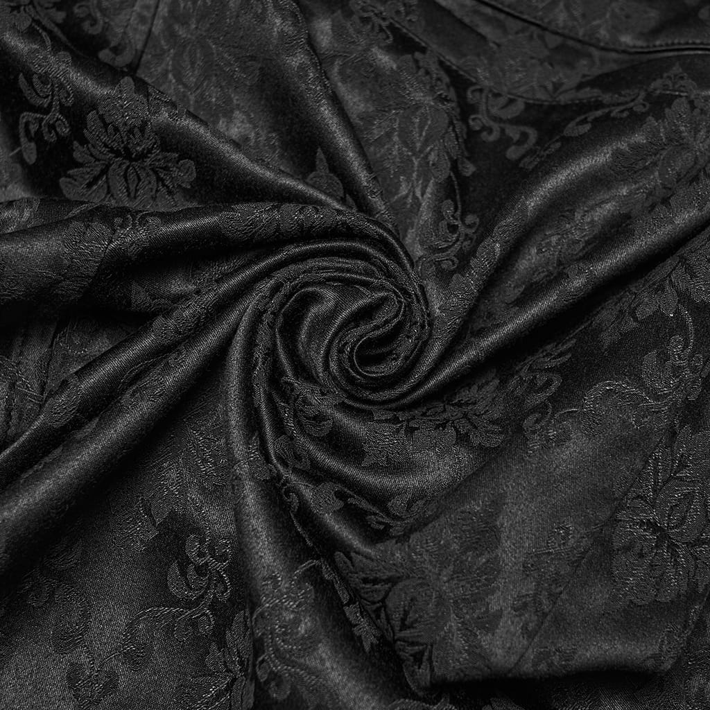 Pantaloni doppiopetto da uomo PUNK RAVE in jacquard floreale gotico