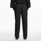 PUNK RAVE Men's Gothic Floral Jacquard Double-breasted Pants
