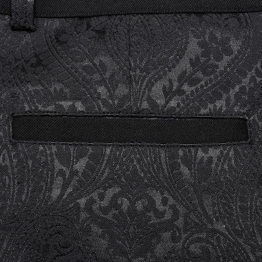 PUNK RAVE Herren Gothic Jacquardhose mit Blumenmuster
