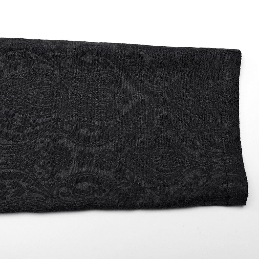 PUNK RAVE Herren Gothic Jacquardhose mit Blumenmuster