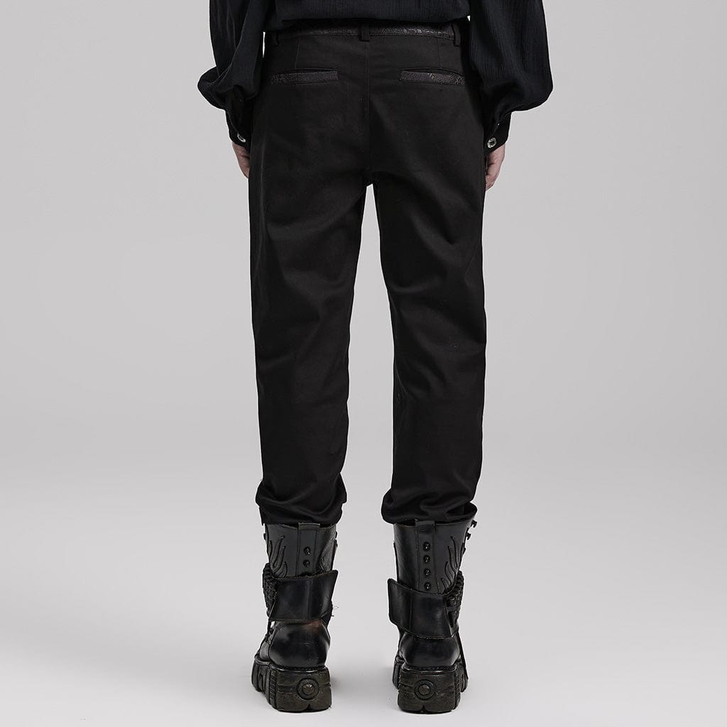 PUNK RAVE Herren Gothic Anzughose mit Frontreißverschluss