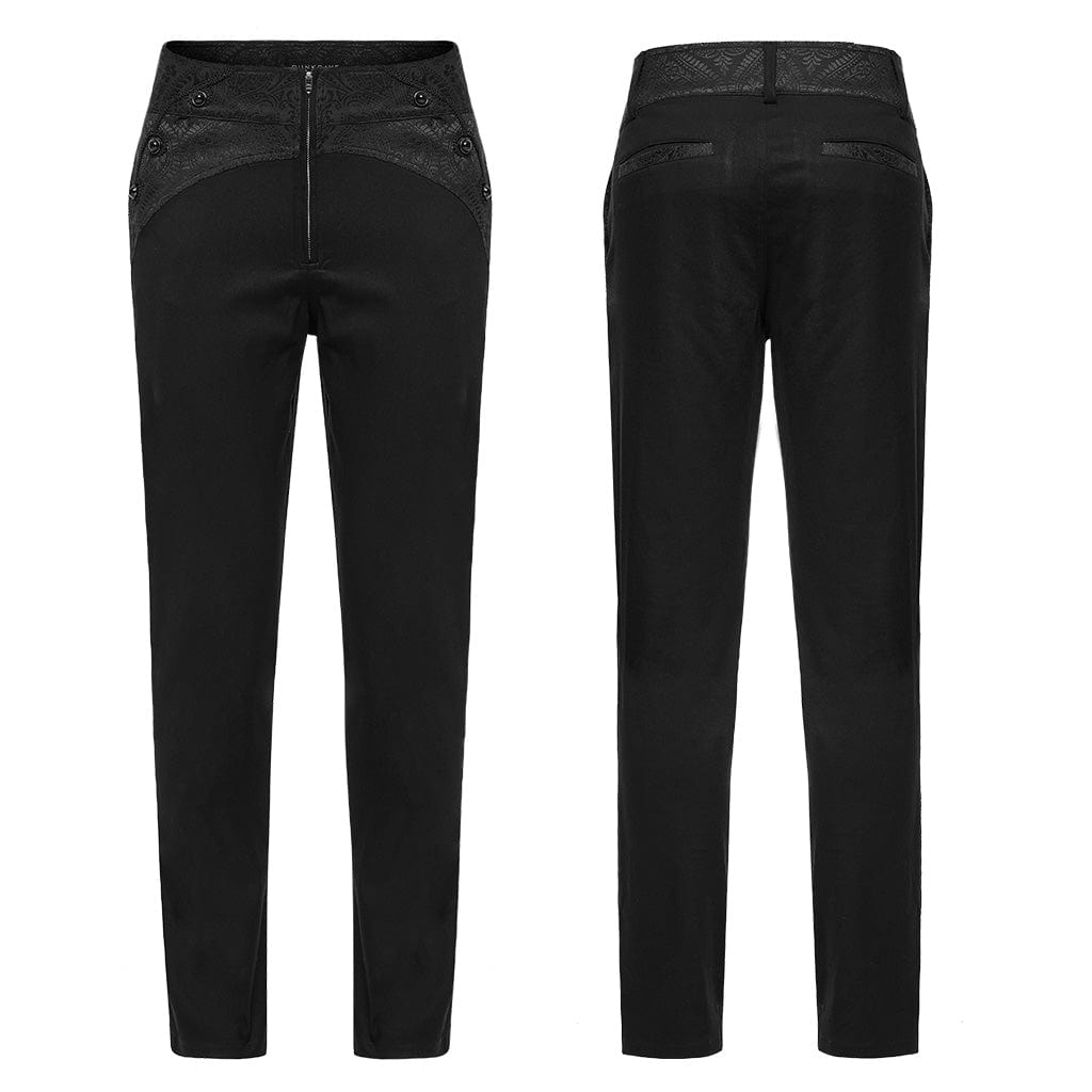 Men's Gothic Front Zip Suit Pants – Punk Design