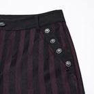 PUNK RAVE Men's Gothic High-waisted Striped Suit Pants Red