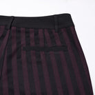 PUNK RAVE Men's Gothic High-waisted Striped Suit Pants Red