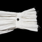 PUNK RAVE Men's Gothic Jacquard Bishop Sleeved Shirt with Detachable Tie White