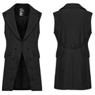 PUNK RAVE Men's Gothic Lace Applique Lapel Long Waistcoat