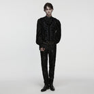 PUNK RAVE Men's Gothic Lace-up Buckle-up Strap Vest