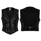 PUNK RAVE Men's Gothic Lace-up Buckle-up Strap Vest