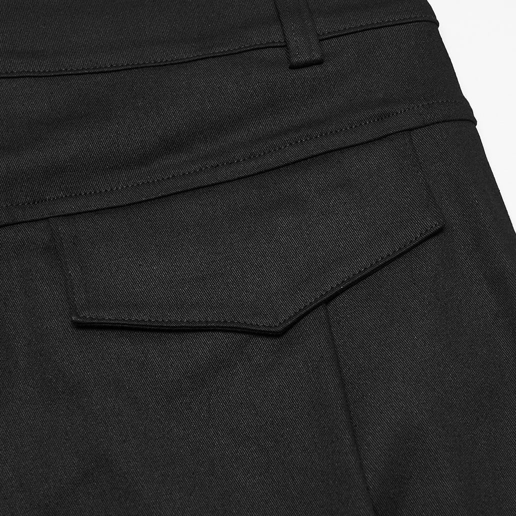 PUNK RAVE Men's Gothic Lace-up Cuffed Pants