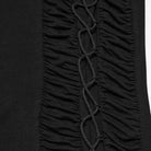 PUNK RAVE Men's Gothic Lace-up Ruched Turtle Neck Long Sleeve Top