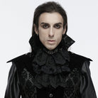 PUNK RAVE Men's Gothic Mesh Lace Diamond Neckwear